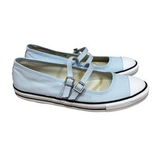 Converse Women's Chuck CTAS Dainty Mary Jane Ox Shoes Light Blue  US size 10